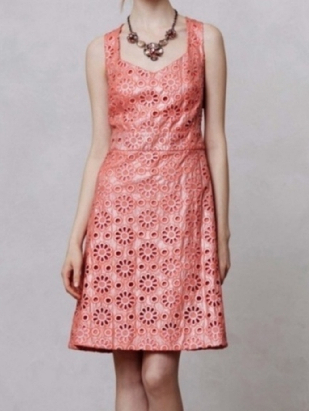 MEAVE ANTHROPOLOGIE SHINE HIGH A-LINE DRESS SZ 12